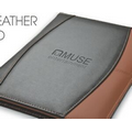 2 Tone Bonded Leather Letter Size Folio